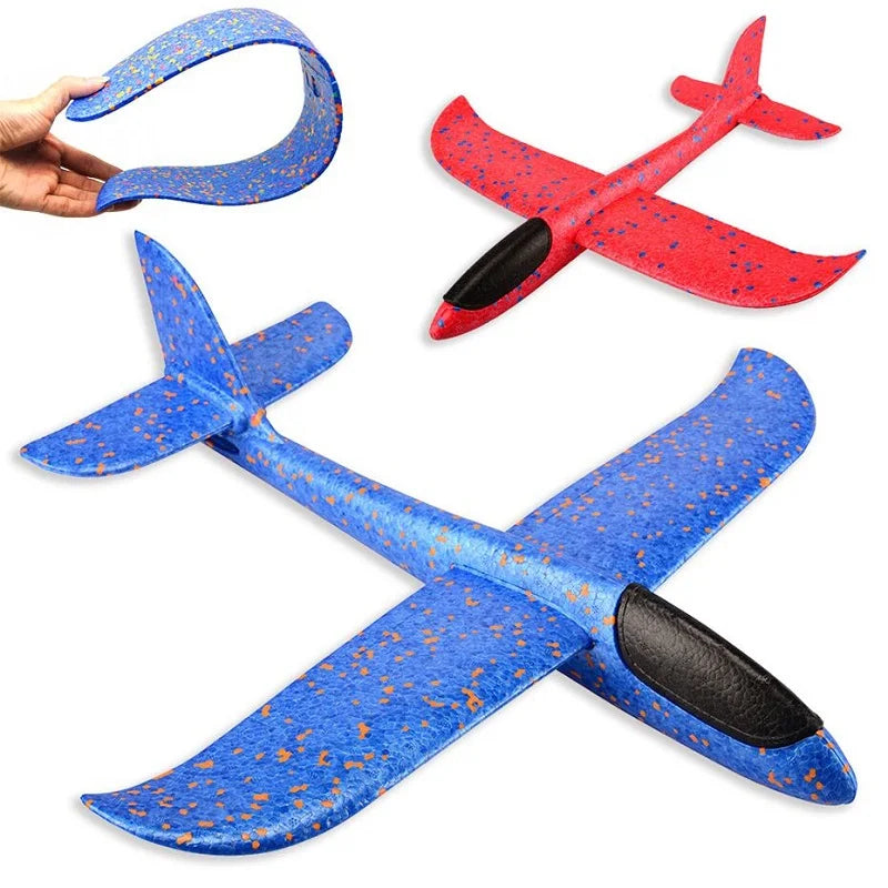 A Hand-Thrown Colourful Foam Plane