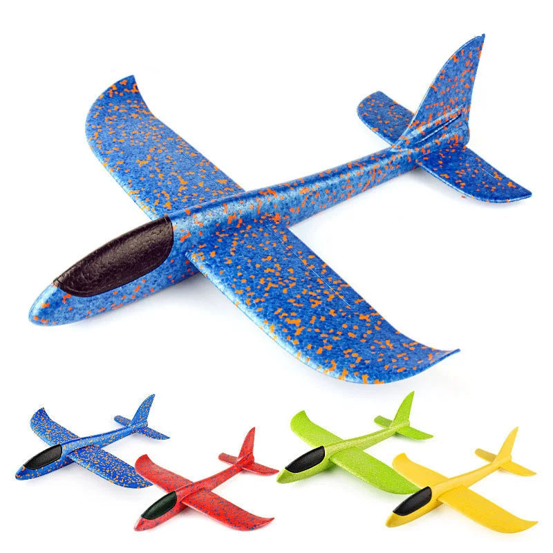 A Hand-Thrown Colourful Foam Plane