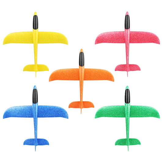 A Hand-Thrown Colourful Foam Plane