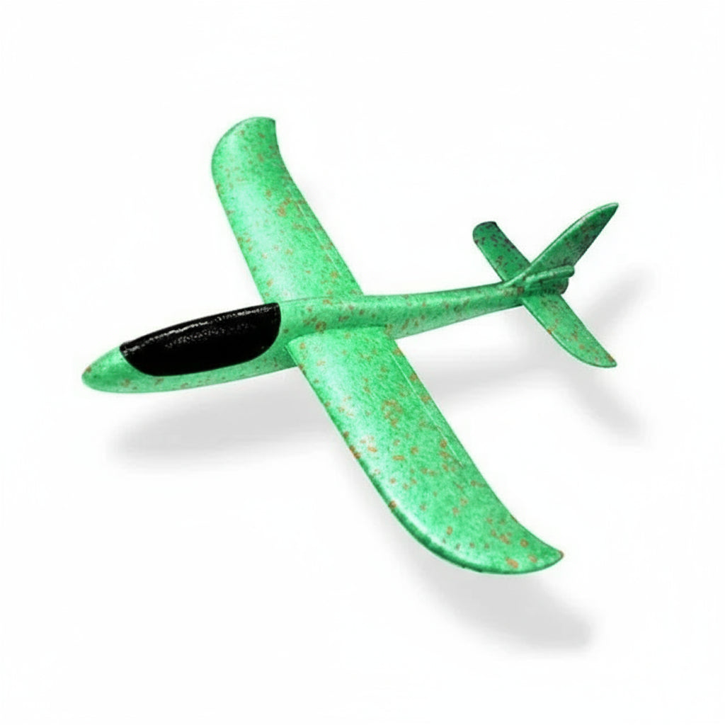 A Hand-Thrown Colourful Foam Plane