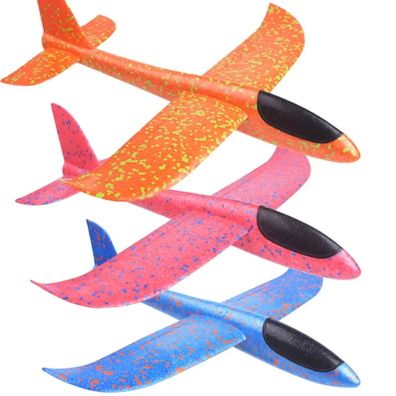 A Hand-Thrown Colourful Foam Plane