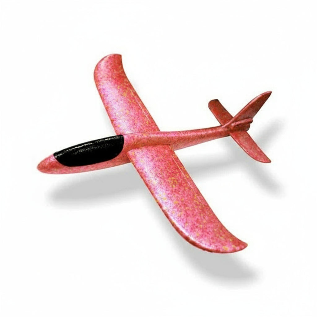 A Hand-Thrown Colourful Foam Plane