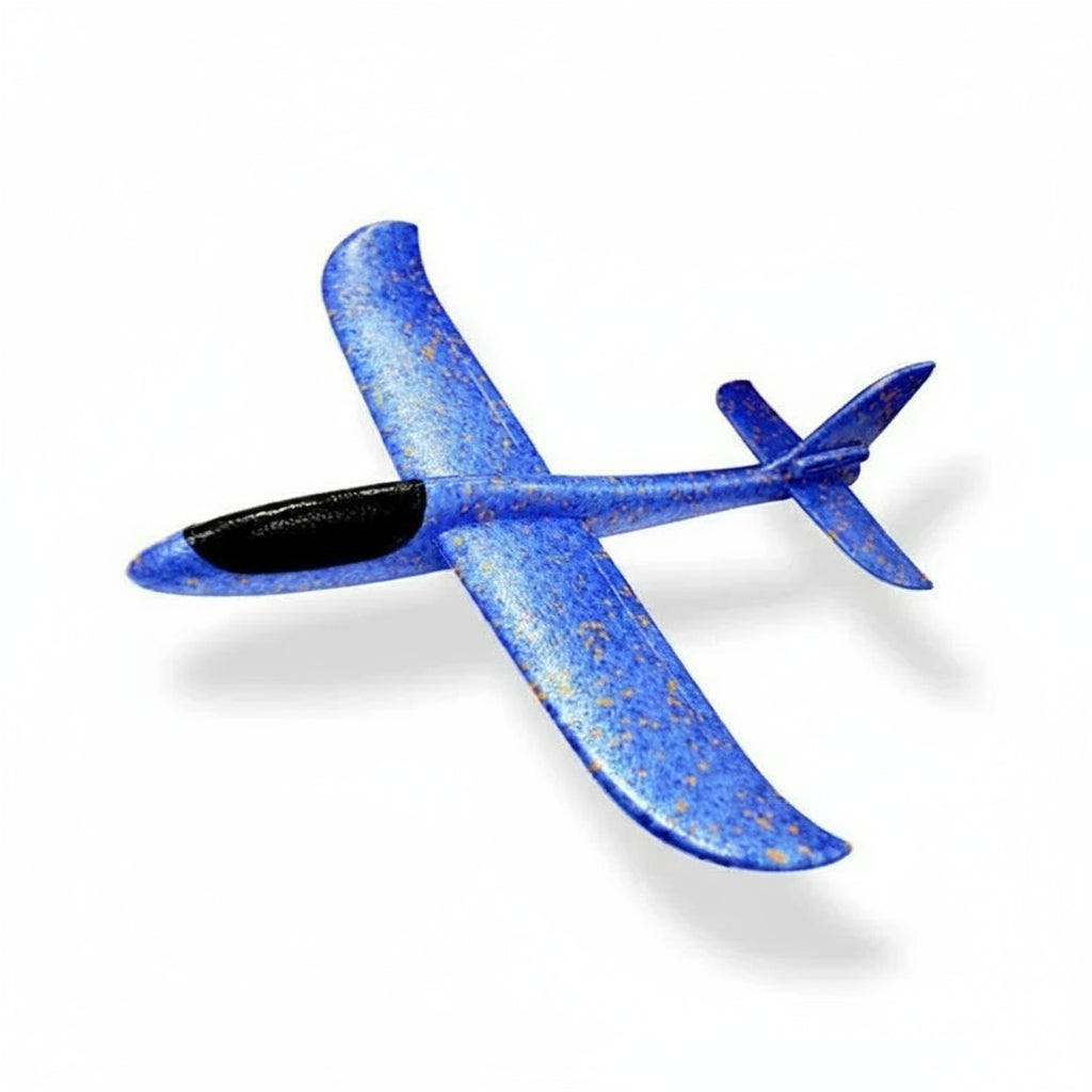 A Hand-Thrown Colourful Foam Plane