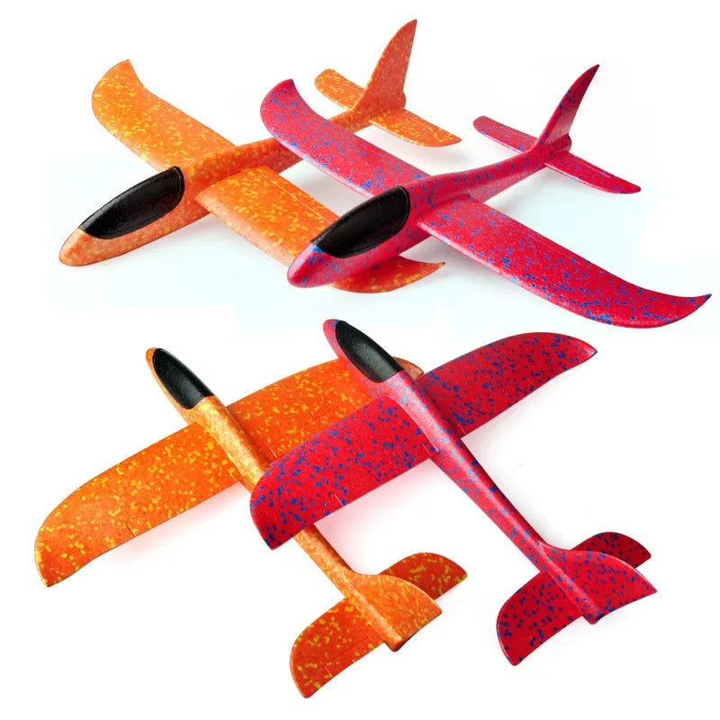 A Hand-Thrown Colourful Foam Plane